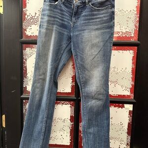 BKE Blue Straight Leg Jeans with Vintage Fading